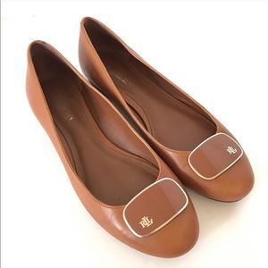 Lauren Ralph Lauren | Brown Leather Ballet Flats